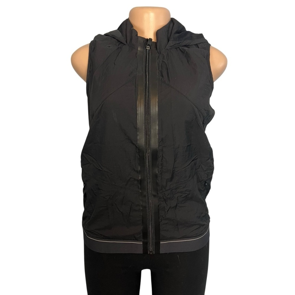 Fabletics Black Hooded Vest